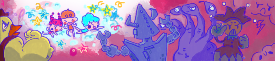 sugar rush club project battle scene illustration